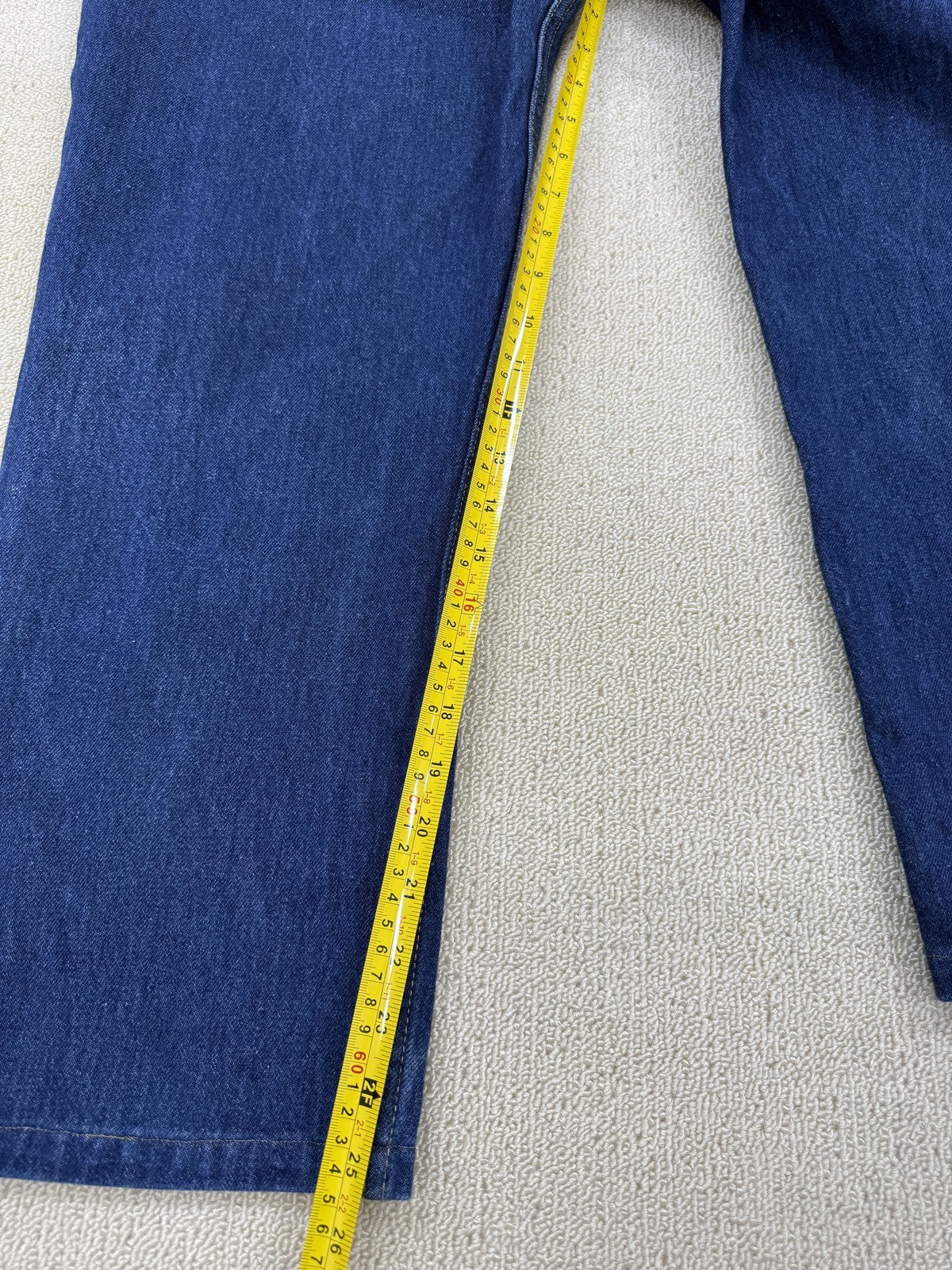 Lee Men's Blue Straight Jeans W34 L30 5Pocket Zip Fly Gold Stitch