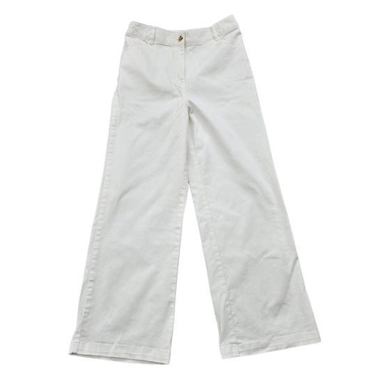 C'est Beau Women's White Pants – Size 12, Straight Leg, Cotton