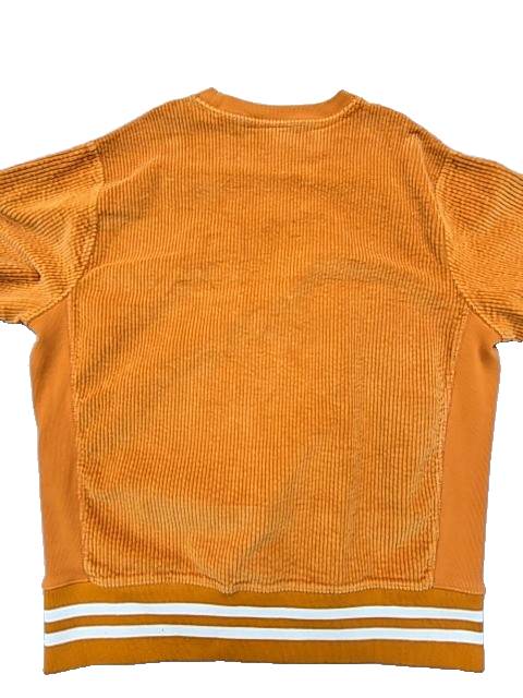 Champion Unisex Orange Corduroy Crewneck Hoodie Size L