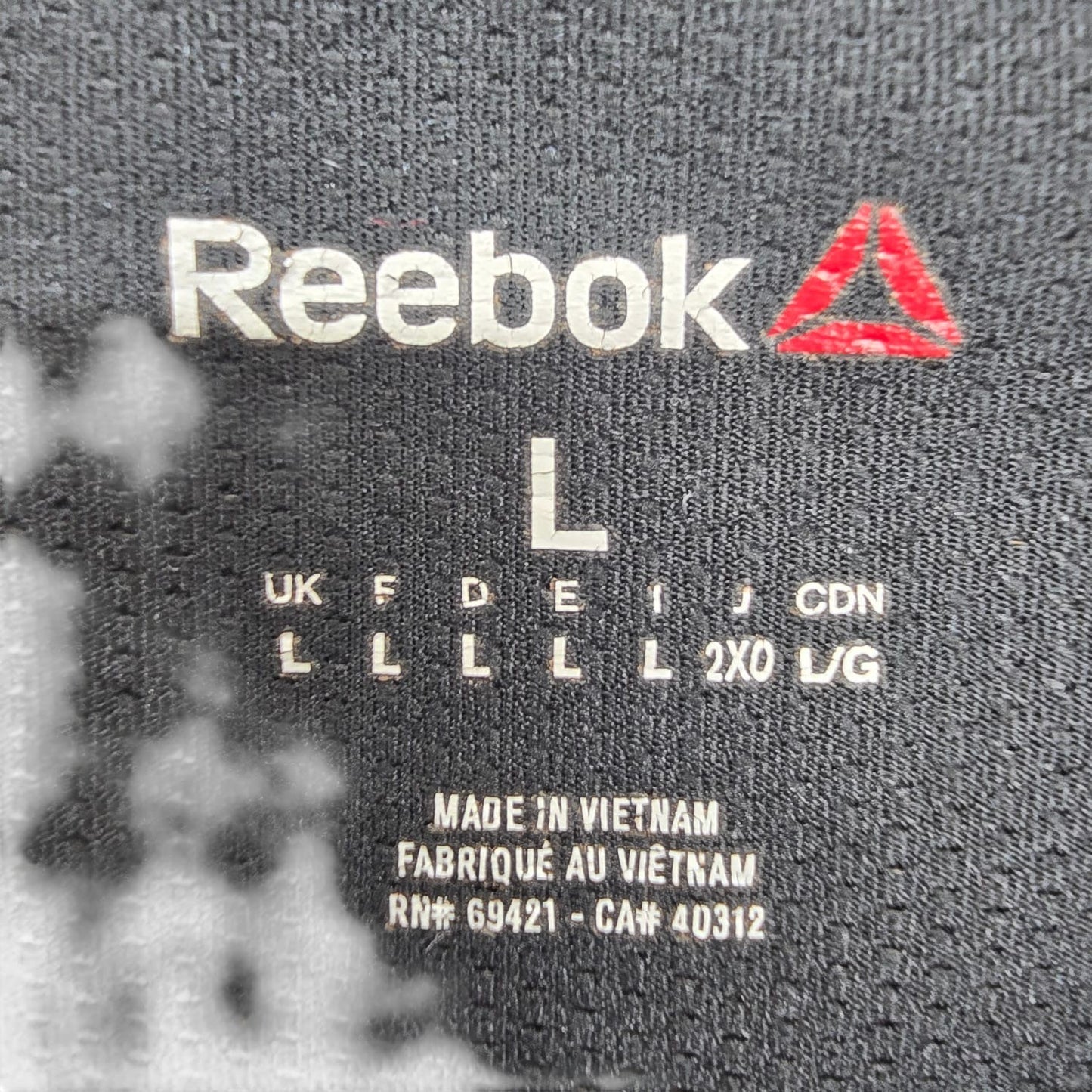 Reebok Men's Black Compression T-Shirt Size L Training Short Sleeve