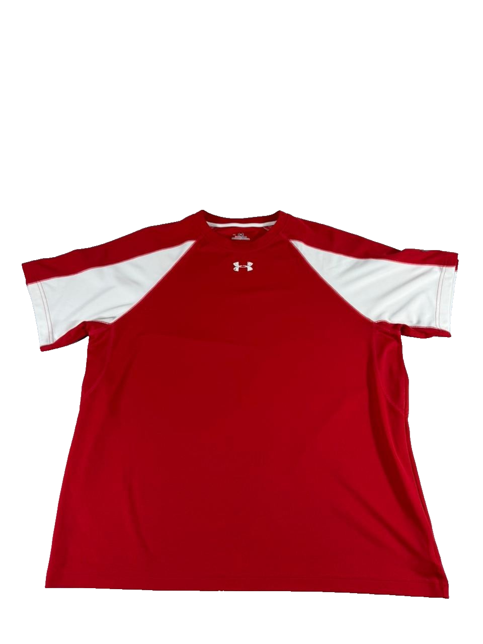 Under Armour HeatGear Men's Red Athletic T-Shirt Size L Sports Tee