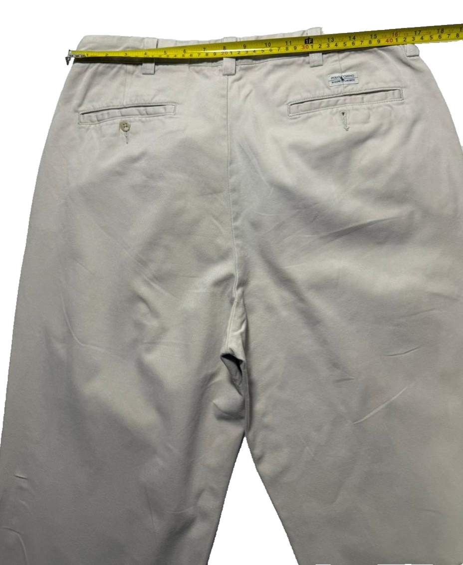 Polo Ralph Lauren Men's Beige Chino Trousers Classic Fit Size 36
