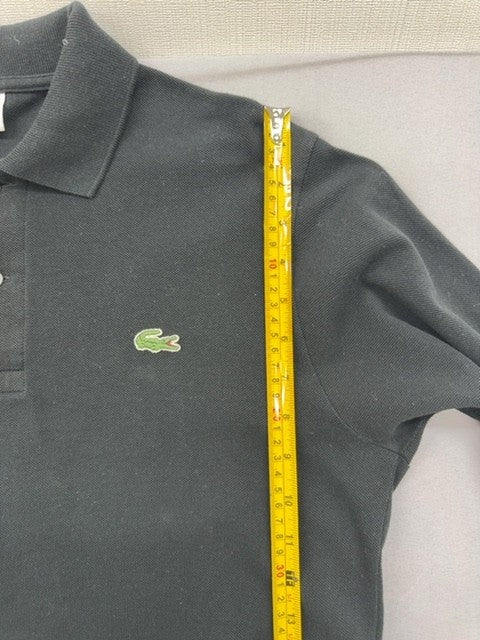 Lacoste Classic Fit Long Sleeve Polo Dark Grey Sz 4 Cotton Pique Men's