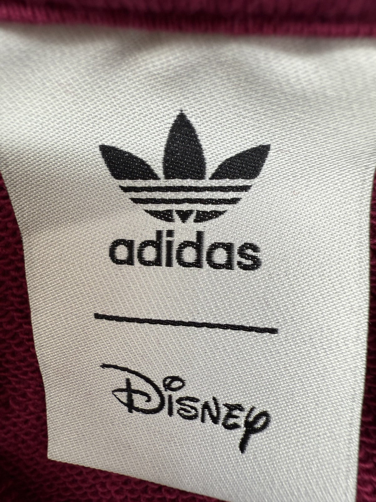 Adidas Disney Bambi Maroon Cropped Hoodie Women's L Originals