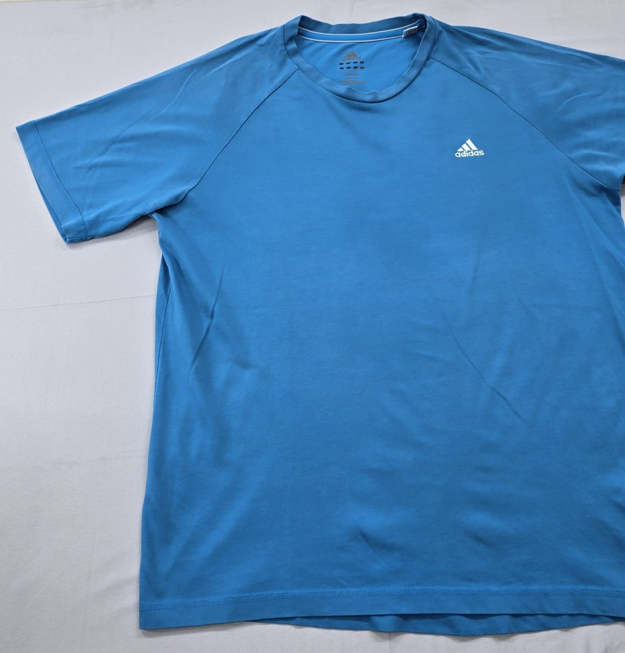 Adidas Men's Blue Performance T-Shirt Size L Short Sleeve Crewneck