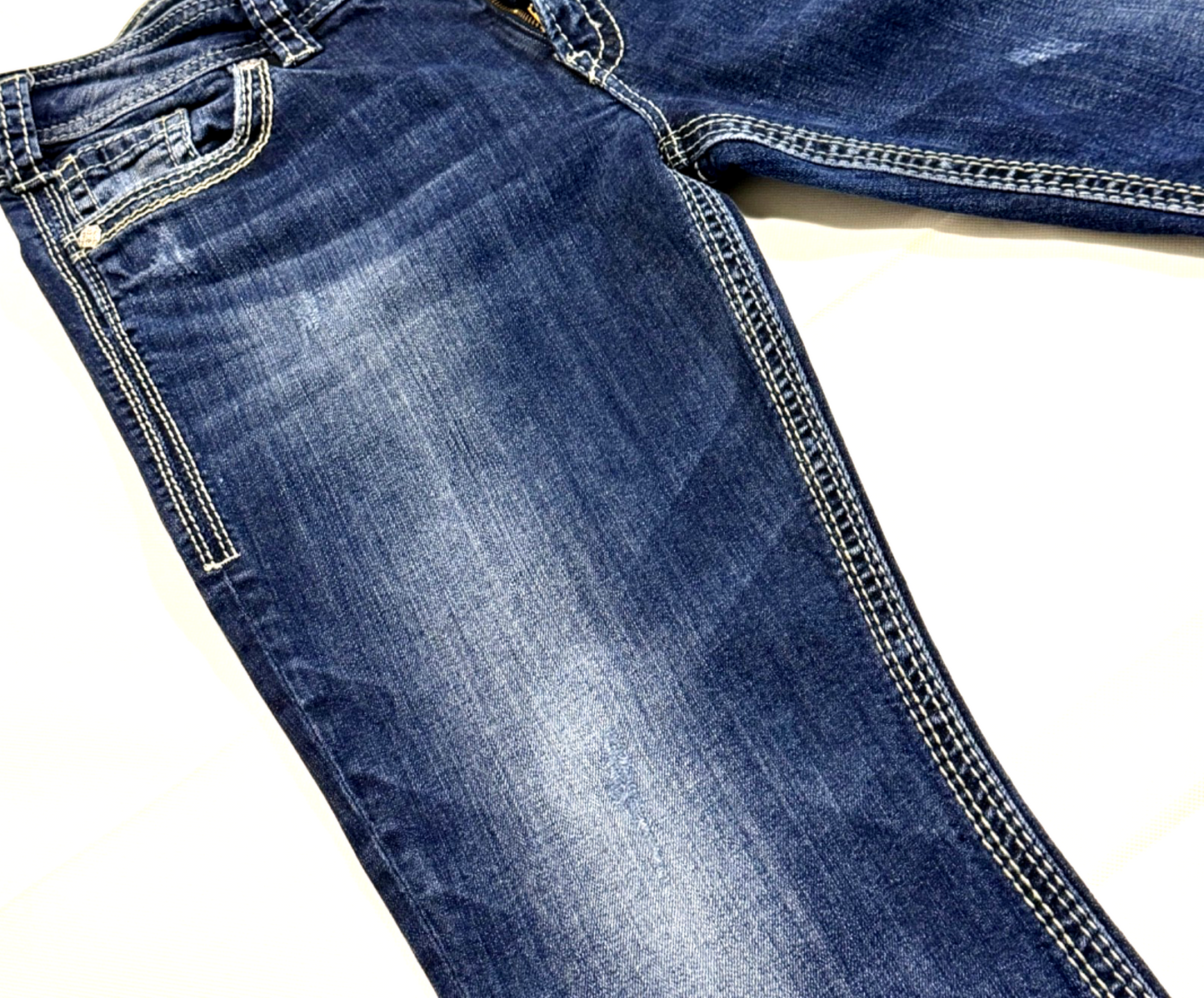 Silver Jeans Suki Distressed Women's Denim Jeans W33 L32 Flap Pockets