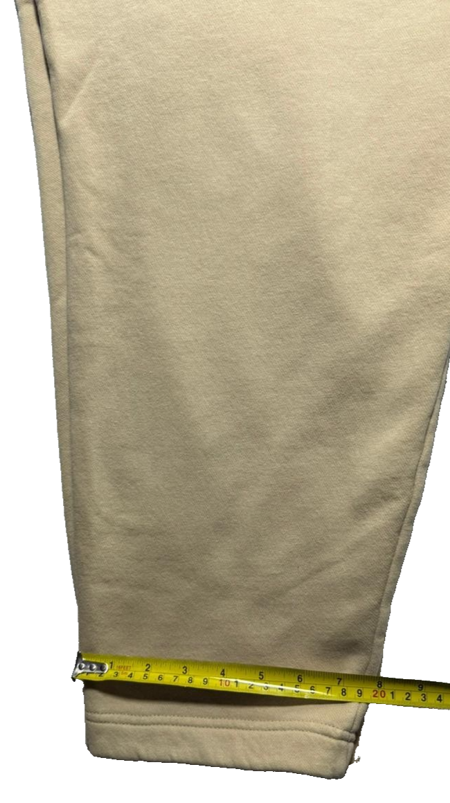 Nike Beige Sweatpants, Men's XL, Cotton Fleece Joggers, Casual Athletic Wear