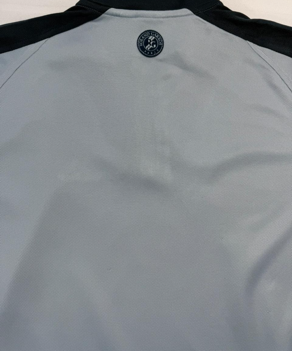 Adidas Roland Garros Men's Light Blue 1/4 Zip Tennis Shirt Size M