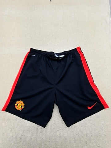 Nike Men's Manchester United Soccer Shorts L Black/Red Dri-FIT
