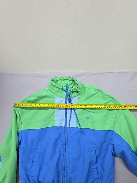 Levi Strauss Color Block Green Blue Jacket Zipper S Unisex