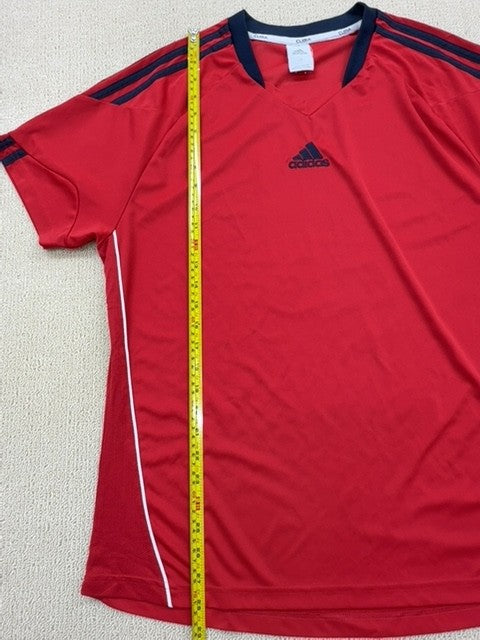 Adidas Red 2XL Short Sleeve Clima V-Neck Jersey Unisex