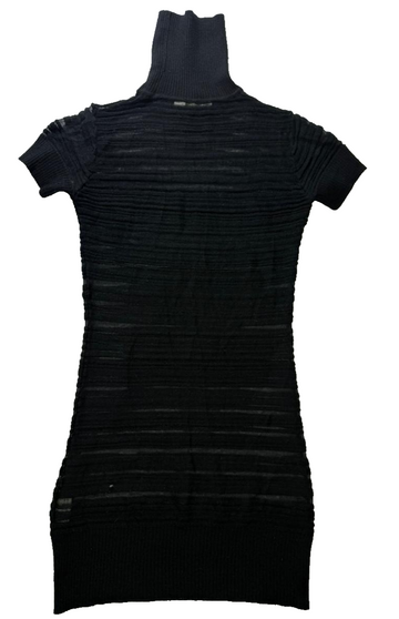 Womens Bandage Dress Size M Black Bodycon Ribbed Stretch