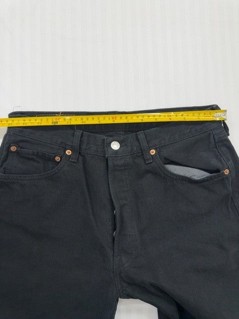 Levi's Men's Navy Blue 501 Original Straight Jeans W33 L32 Vintage