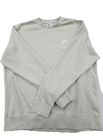 Nike Men's Grey L Crewneck Fleece Sweatshirt Swoosh
