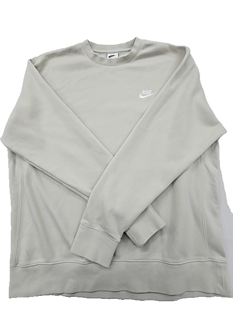 Nike Men's Gray Sweatshirt – Size L, Crew Neck