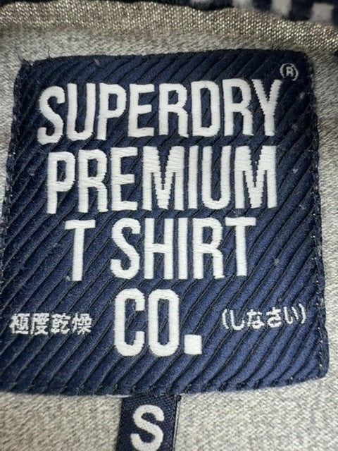 Superdry Men's Gray Logo T-Shirt Size S Regular Crew Neck