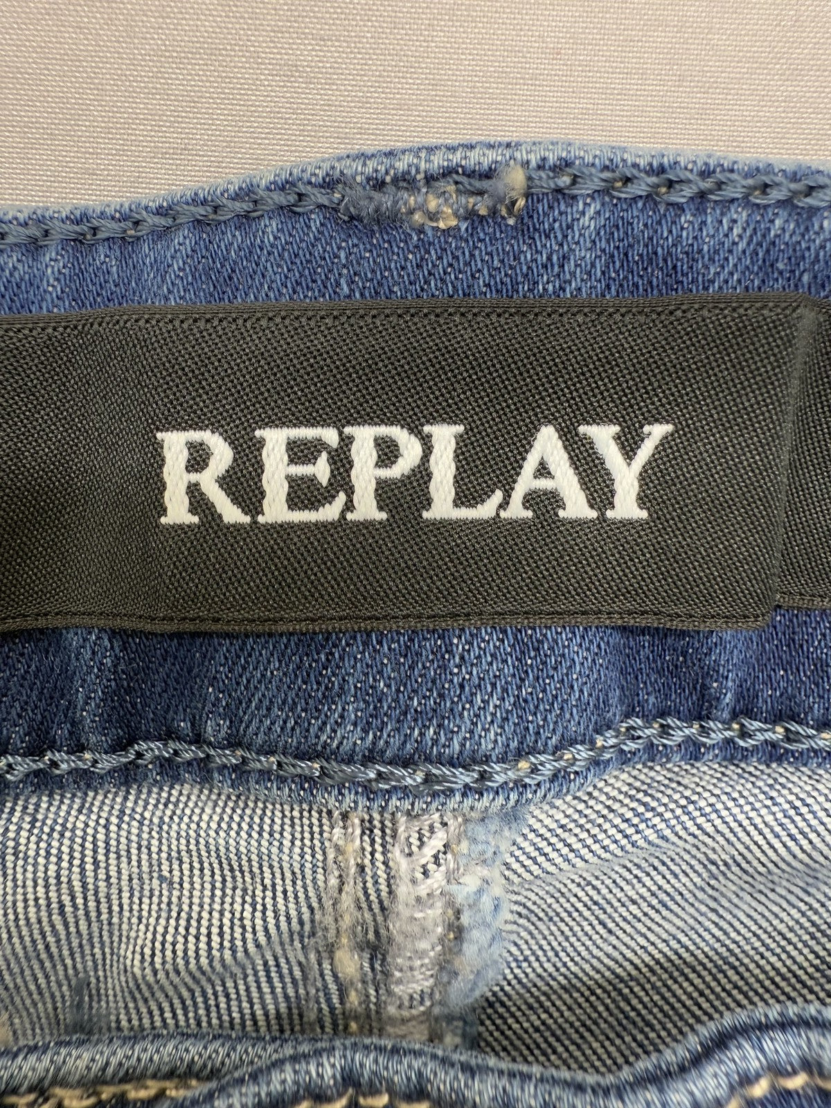 Replay Luz WHW689 Women's High Rise Skinny Jeans 32 Dark Stonewash