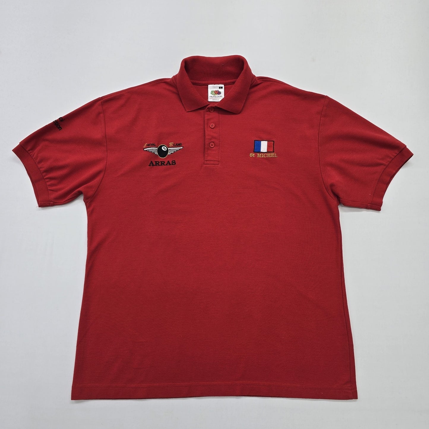 Fruit of the Loom Men Red Polo Shirt size L product image 1