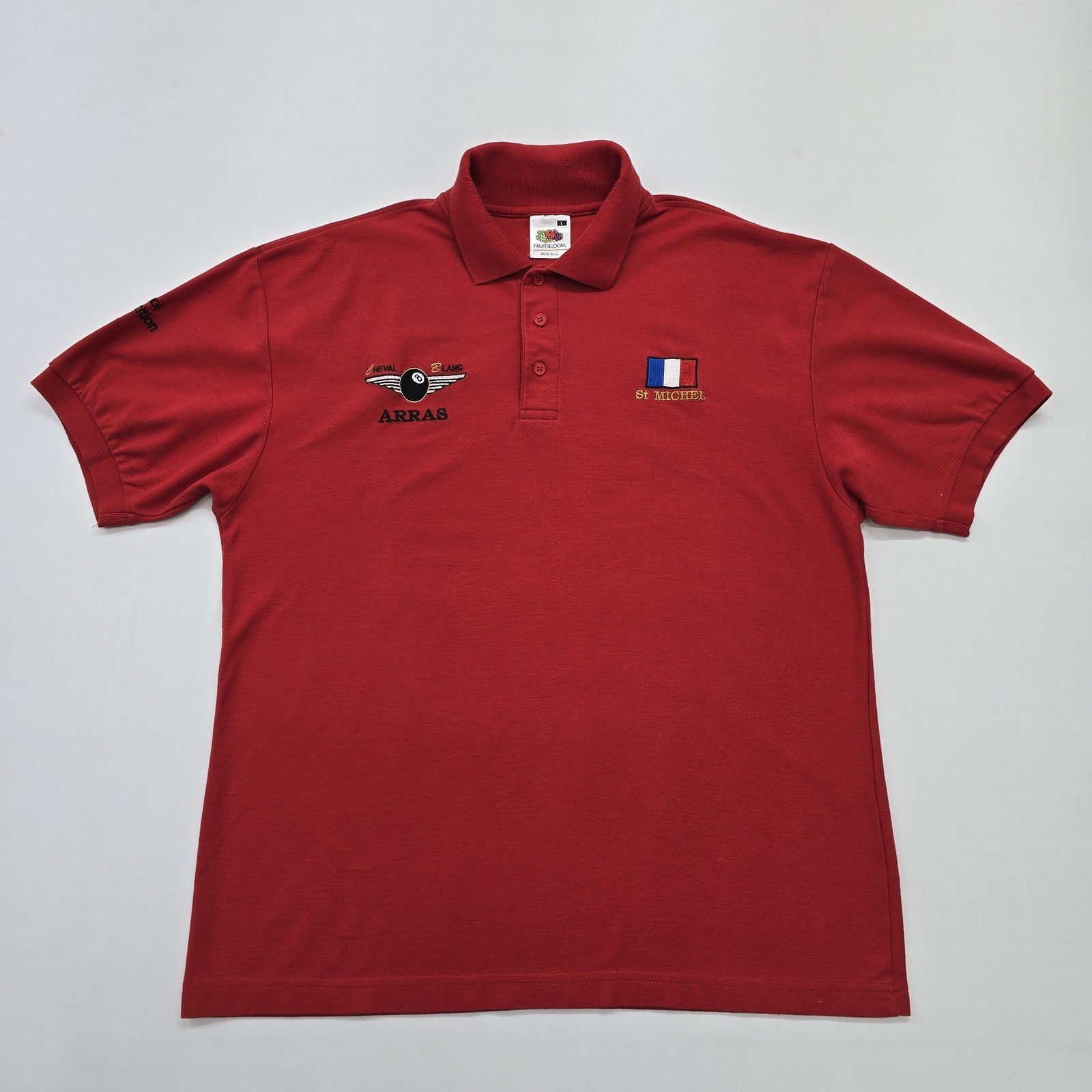 Fruit of the Loom Men Red Polo Shirt size L product image 1