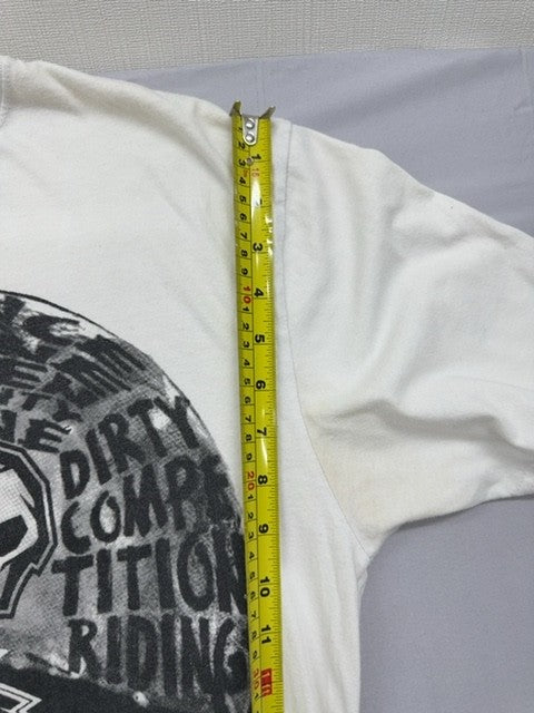 No Fear Men's XL White Motocross Cotton T-Shirt