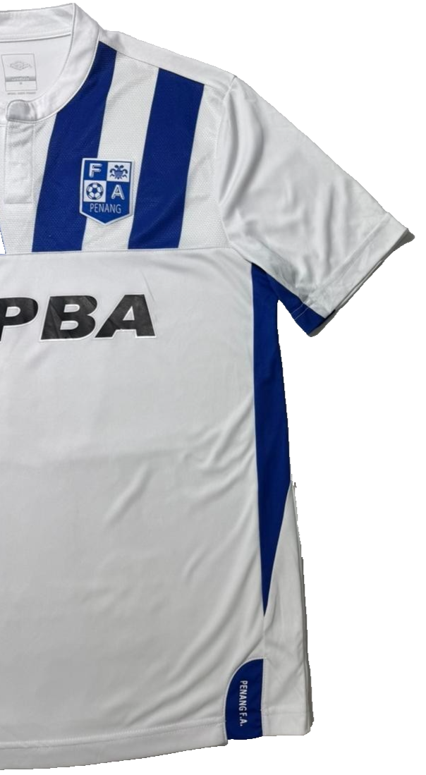 Umbro Penang FA Football Soccer Jersey White Blue Men's Size M