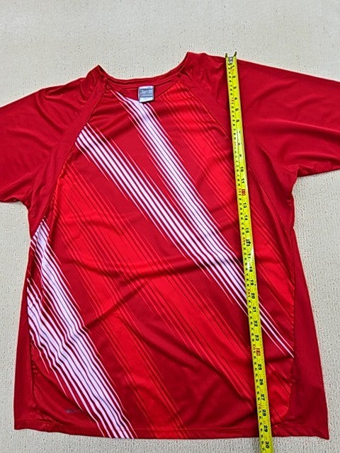 Nike Men's Red Total 90 Soccer Jersey XL Striped Short Sleeve