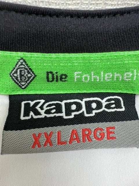 Kappa Borussia Mönchengladbach White Striped Football Shirt XXL Unisex