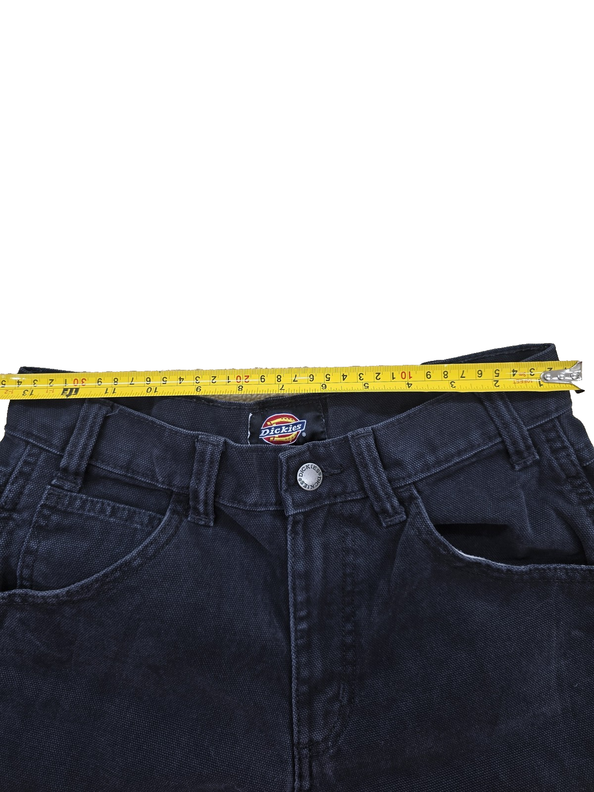 Dickies Cargo Work Pants Men's W28 Black Double Knee Loose Fit