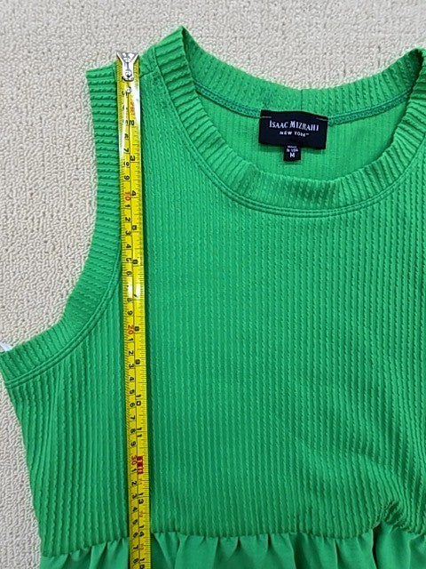Isaac Mizrahi NY Green Maxi Rib Knit Sleeveless M Women USA