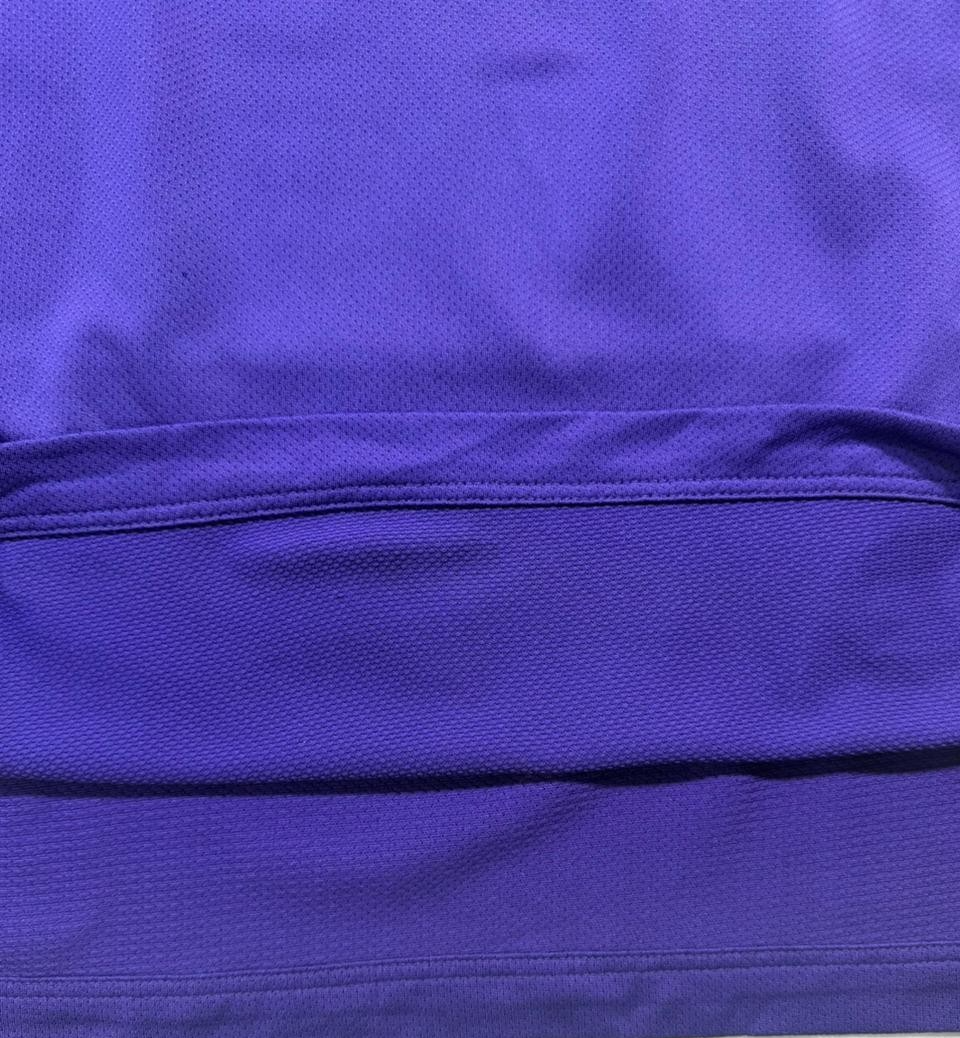 Nike Arsenal Purple Black Striped Training Shirt Fly Emirates Soccer Jersey S/M