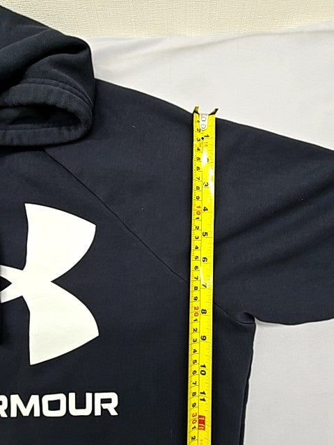 Under Armour Men's Black Fleece Pullover Hoodie Size M Loose