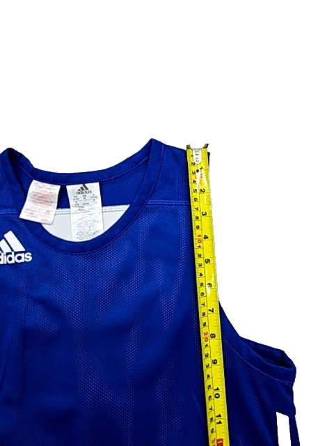 Adidas Men's Blue Basketball Tank Top XL Personalized White Stripes