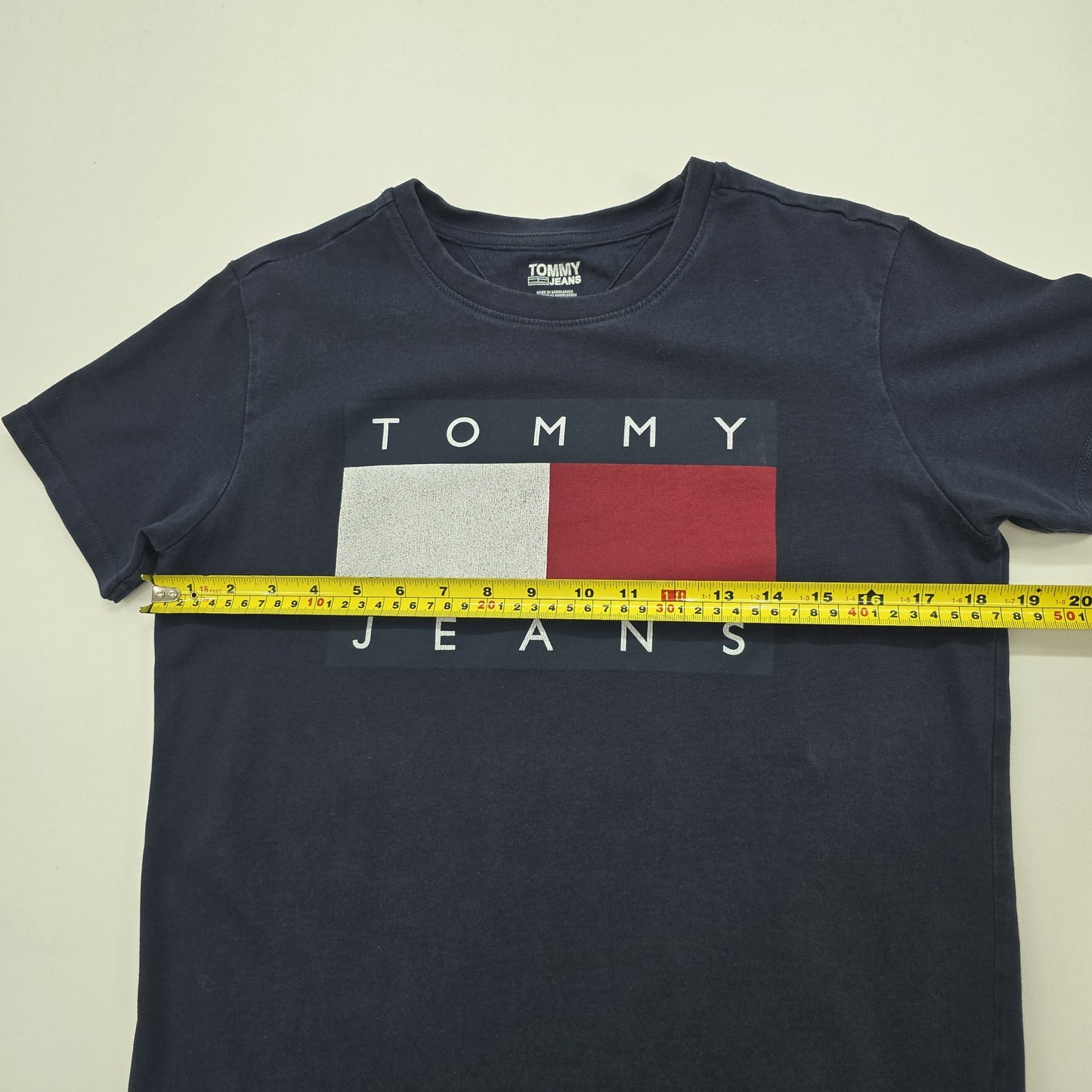Tommy Jeans Boys Navy Flag Graphic T-Shirt Kids XS/TP 12 Regular