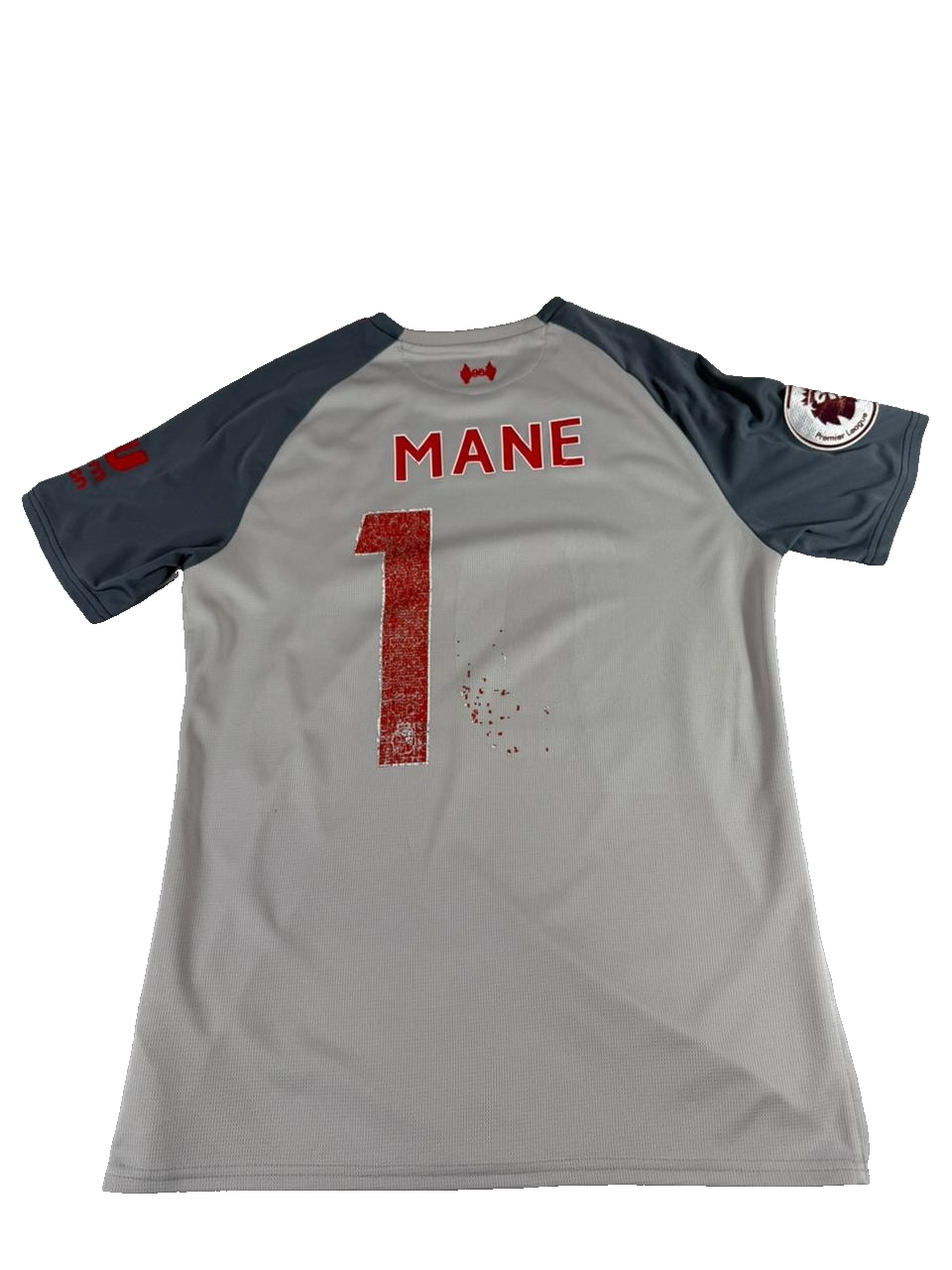 Liverpool FC Jersey Men's Large Grey New Balance Football Soccer Shirt
