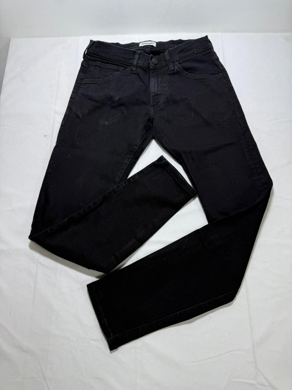 Wrangler Men's Bryson Jeans Black Relaxed Straight Fit Size 30 Denim