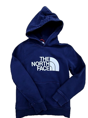 The North Face Youth Navy Pullover Hoodie Size M Kangaroo Pocket