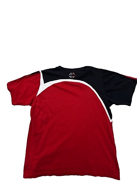 Adidas Unisex Red 3-Stripes Jersey Short Sleeve Size L Crewneck