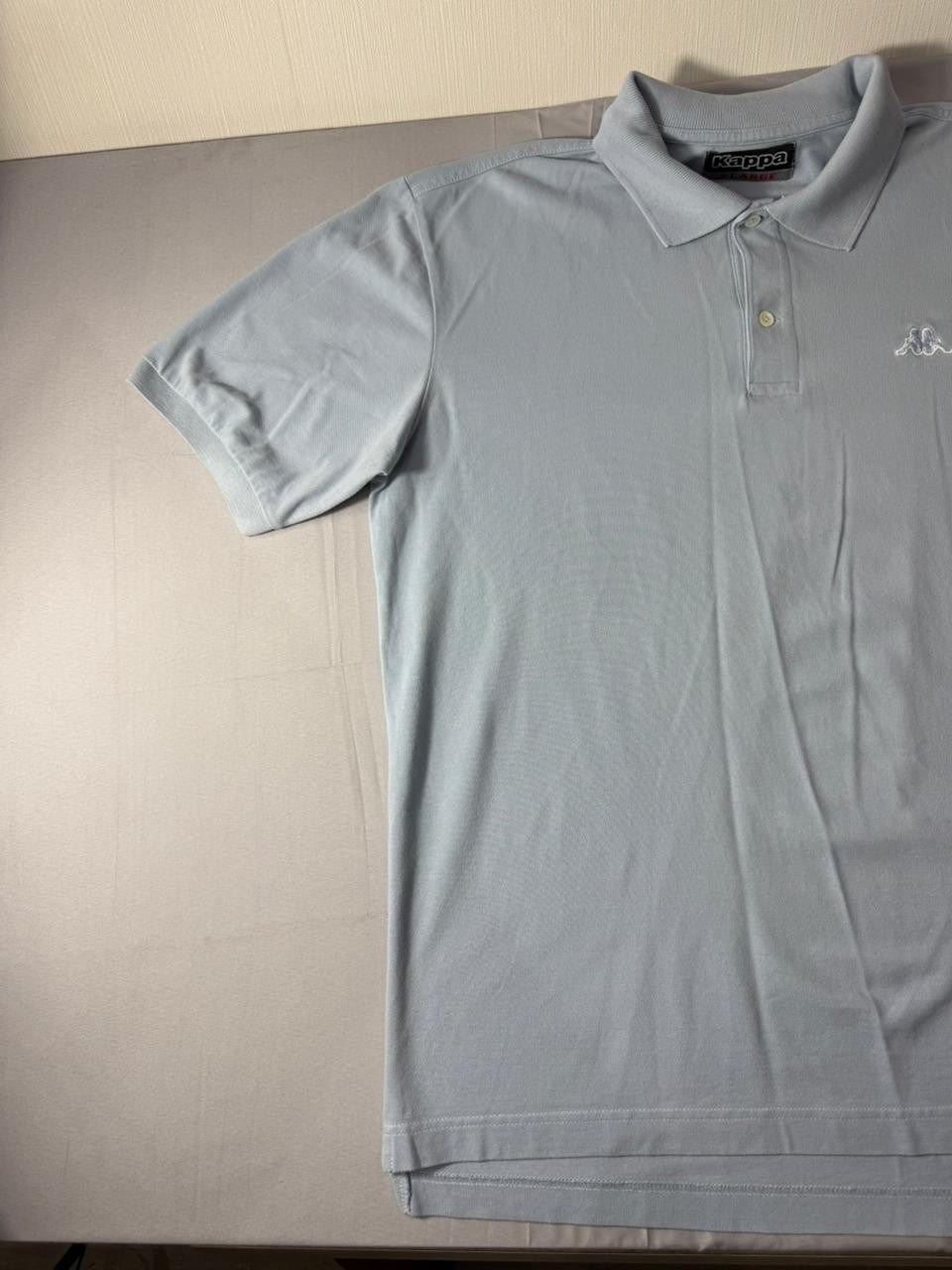 Kappa Men's XL Light Blue Polo Shirt Short Sleeve Logo Top