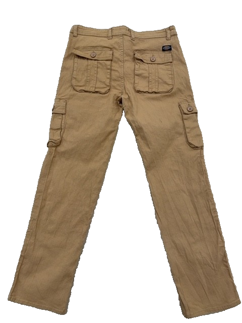 Dekeke Men's Cargo Pants Khaki 34 Straight Leg Cotton