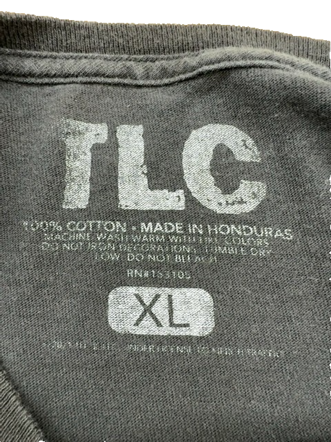 TLC Vintage Band T-Shirt XL Black Graphic Print 1996 Cotton