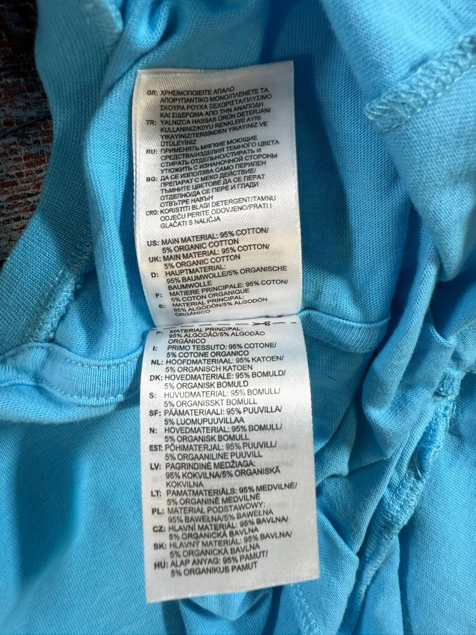 Adidas Three Stripes T-Shirt Baby Blue Short Sleeve Crewneck Cotton Tee Logo M