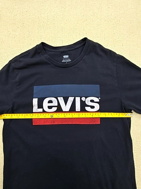 Levi's Men's Navy Cotton T-Shirt M Batwing Logo Crewneck
