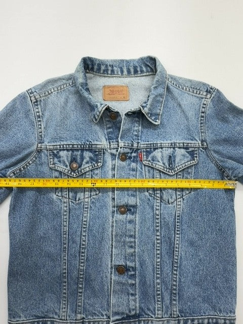 Levi Strauss Girls Light Blue Denim Trucker Jacket XL Regular Button Front