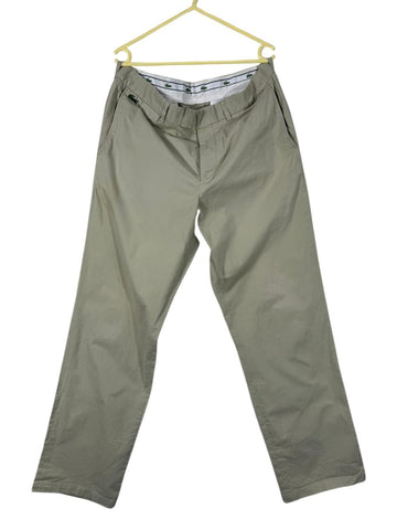 Lacoste Men's Khaki Pants W34 L41 Inseam 31 Casual Trousers