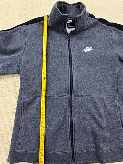 Nike Full Zip Fleece Hoodie L Grey Unisex Adult