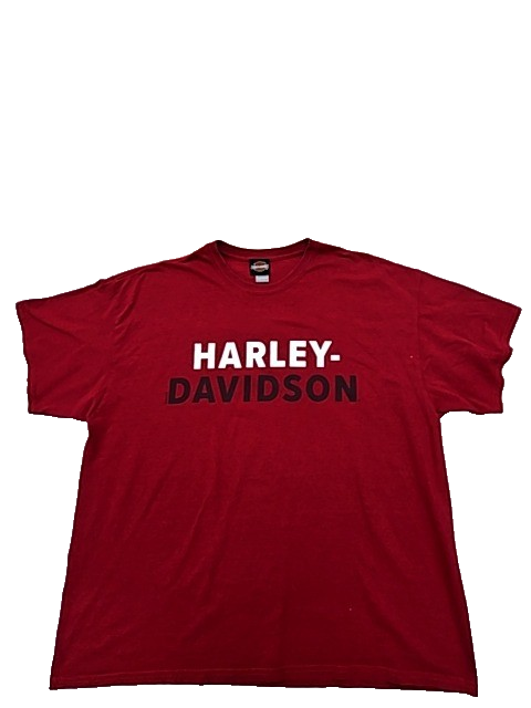 Harley-Davidson Men's Red Short Sleeve T-Shirt 2XL Crew Neck