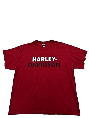 Harley-Davidson Men's Red Short Sleeve T-Shirt 2XL Crew Neck