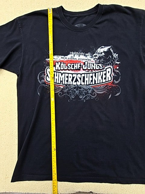Men's XL Black Karneval Graphic T-Shirt 100% Cotton Germany