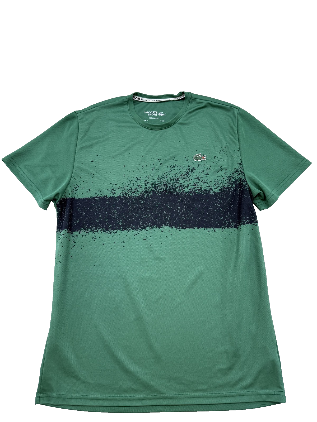 Lacoste Sport Green XL T-Shirt Ultra Dry Croc Logo Short Sleeve