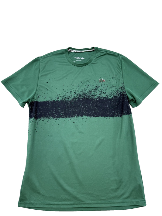 Lacoste Men's Green T-Shirt – Size XL, Logo, Short Sleeve
